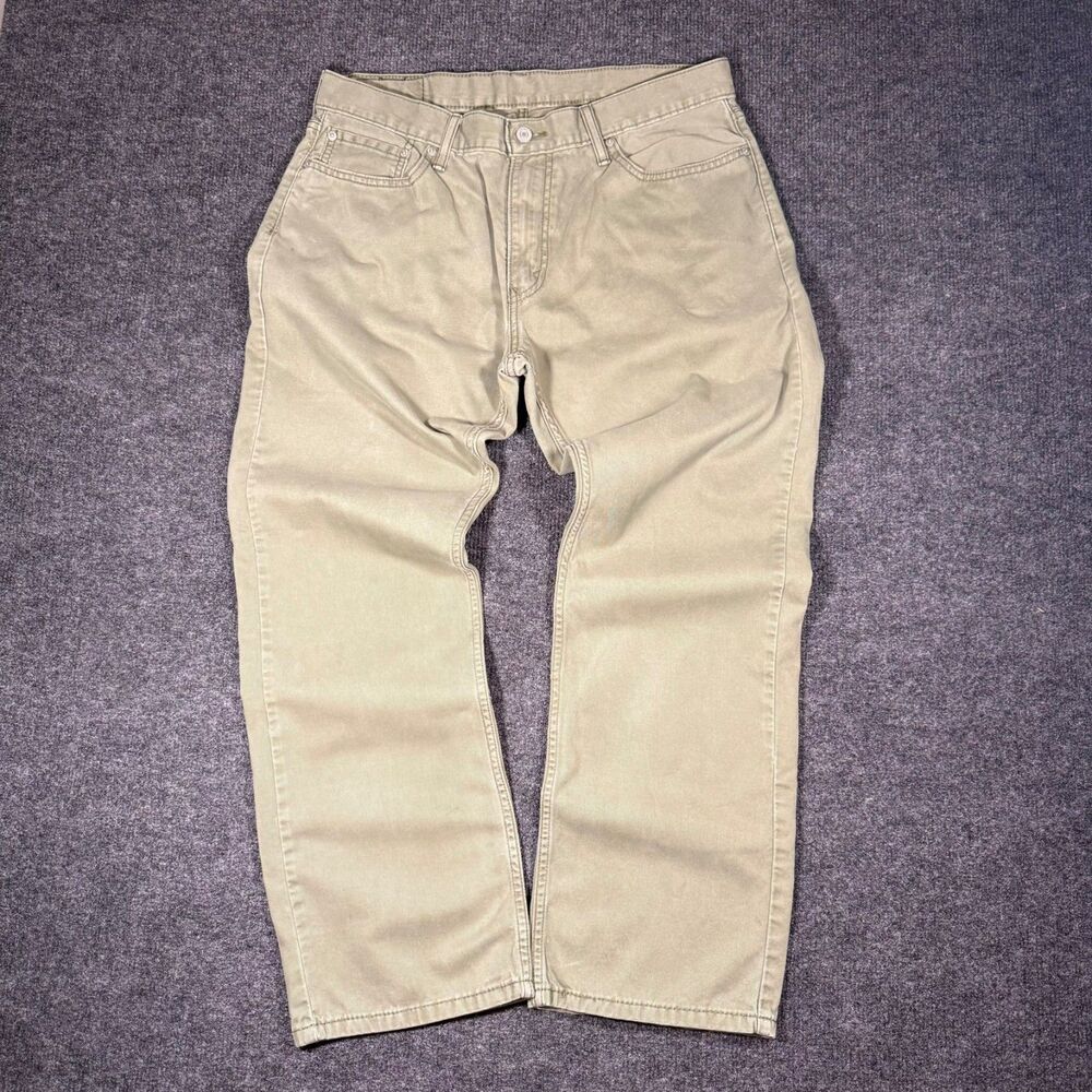 Levi's 514 Men's Straight Fit Olive Green Twill Pants 36x30